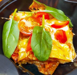 Lasagne s rajčaty a sýrem